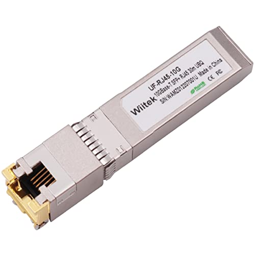 Wiitek Sfp+ To Rj45 Copper Modules, 10Gbase-T Transceiver Compatible For Ubiquiti Uf-Rj45-10G (Cat 6A/7 Or Better, 30-Meter) #TOP30