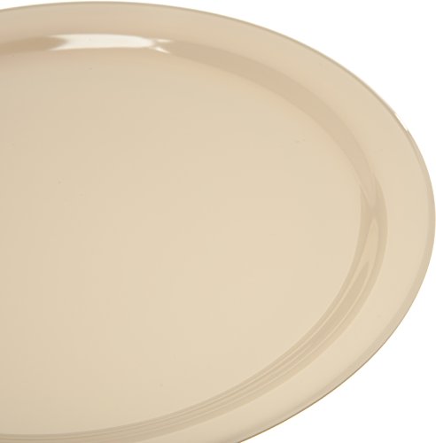 Carlisle FoodService Products Kingline Reusable Plastic Plate Dinner Plate for Home and Restaurant, Melamine, 9 Inches, Tan, (Pack of 48) - Image 4