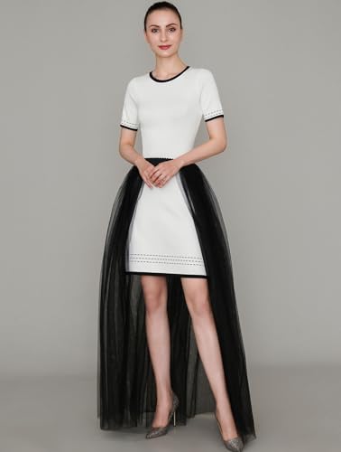 EllieWely Women Floor Length Overskirt Tulle Skirt for Wedding Party2