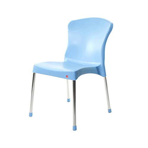 Image of Cello Milano Cafeteria Set of 4 Chairs (Blue) | Strong and Durable | Easy to Clean | Chair for Living Room, Bed Room, Kitchen, Office Room, Outdoor | 3 Years Warranty
