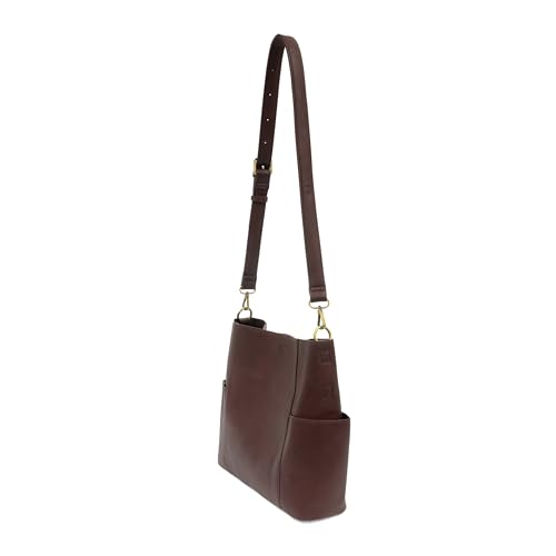 Image of Joy Susan Kayleigh Side Pocket Vegan Leather Bucket Bag - Oxblood