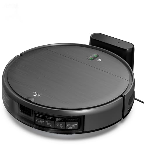 KikiBriz 2-in-1 Robot Vacuum and Mop - Strong Suction 120min Runtime, App/Voice Control, 60dB Quiet & 3D Obstacle Avoidance, Self-Charging Robotic Cleaner for Pet Hair, Hard Floor