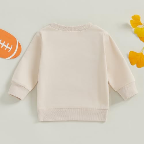 Toddler Baby Girl Boy Fall Clothes Football Game Day Sweatshirt Tops Crewneck Pullovers Shirt Kids Football Outfit3