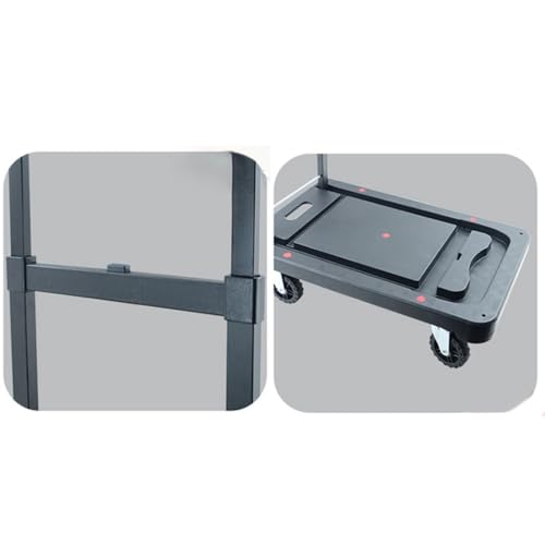 Carretilla plegable para carga con 6 ruedas, azul miniatura 3