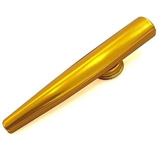 Golden Kazoo Instrument en alliage d’aluminium Cazoo Pack unique avec 3 membranes pour accompagnement instrumental de… - Les Beatles, Paul McCartney, John Lennon, RIngo Starr, George Harrison Golden Kazoo Instrument en alliage d'aluminium Cazoo Pack unique avec 3 membranes pour accompagnement instrumental de… – Image 2