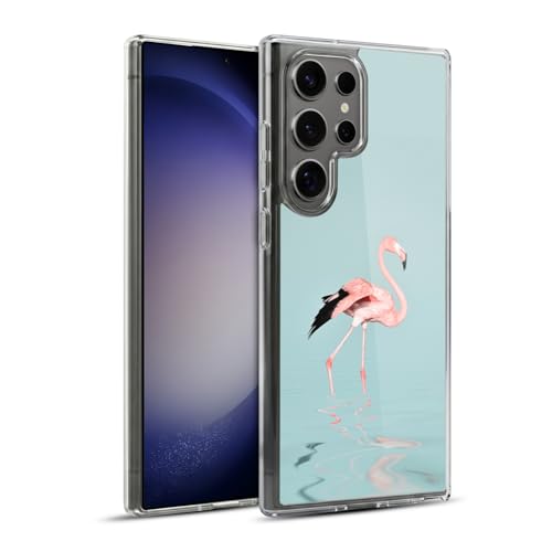 Funda para Samsung S23 Ultra flexible que evita arañazos diseño flamenco 1