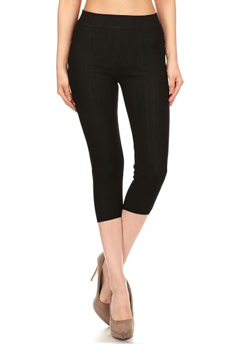 Image of Leggings Depot Women's Cotton Blend Stretch Pull-on Jeggings Casual Pants with Pockets (Available in Plus Size)