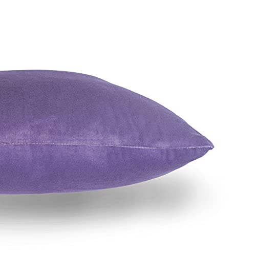 Image of Cazimo Velvet Cushion Covers for Bed, Sofa and Couch - 16 * 16 inches | Ideal for Living Room | Set of 2, Purple