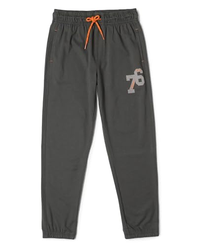 Image of Jockey AB10 Boys Super Combed Cotton Rich Graphic Printed Joggers with Elasticated Hem
