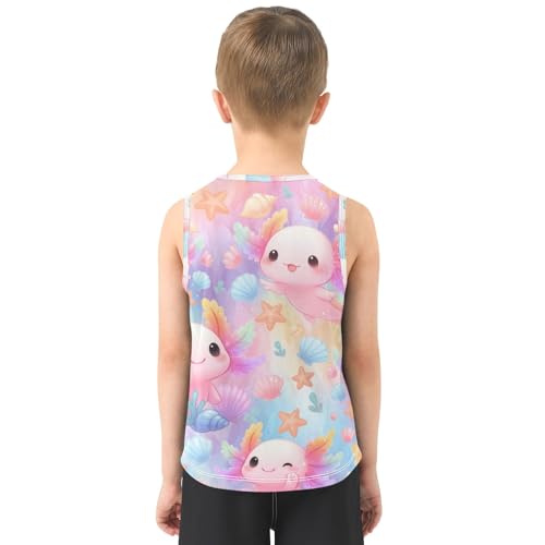 Boys' Tank Top Shirt Salamander Coral Pattern Sleeveless T-Shirts3
