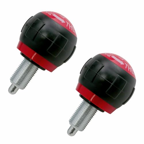 Xhziy 2pcs red Ball Head Pull-pin seat Adjustment knob M16 Spring knob Replacement Parts for Exercise Bikes