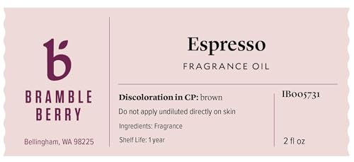 Image of Bramble Berry Espresso Fragrance Oil 2 oz | Bold Coffee Scent for Soap Making, Candles, Lotion, Bath Bombs & Coffee Scrubs | Skin Safe, Vegan, Paraben & Phthalate Free, DIY Craft Essential