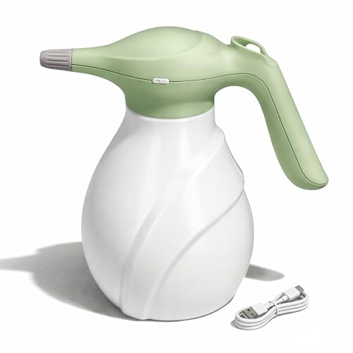 Image of Kraft Seeds 2L Electric Garden Sprayer for Plants - USB C Rechargeable Spray Bottle, 3.7V 3W Lithium Battery, 1.8-2.0 Bar Pressure, Dual Nozzle Mist & Jet Water Spray Pump for Gardening, Car & Home