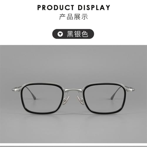 Lunettes pour hommes en acétate de titane avec monture cerclée classique - 7
