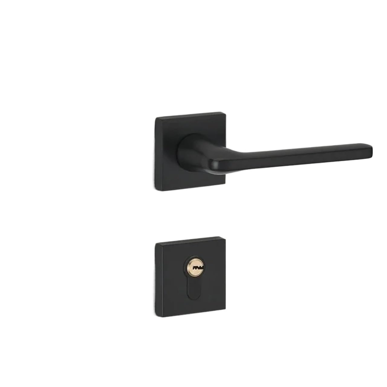 Magnetic Silent Indoor Black Split Handle Lock 1Pcs(Black-C)