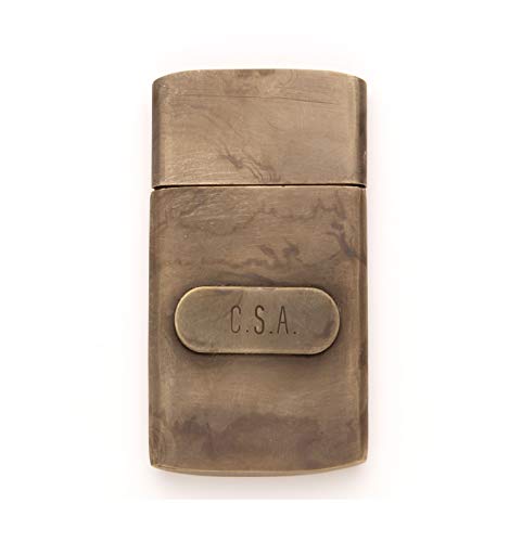 Museum Replicas Limited Brass CSA Civil War Map Case - Solid Brass Pocket Document Holder