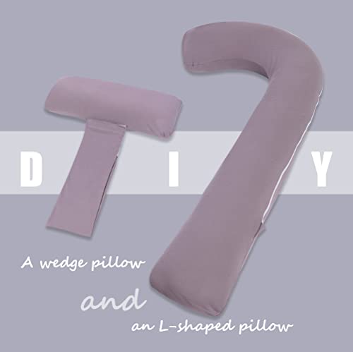 Insen Pregnancy Pillow,Maternity Body Pillow With Pillow Cover,H Shaped Body Pillow For Pregnant Women (Purple Jersey) #TOP1