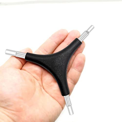 Llave YOUMI tipo Y de 3 vías, acero ligero con recubrimiento cromado, llave hexagonal interior 4mm 5mm 6mm para reparación de bicicletas miniatura 3