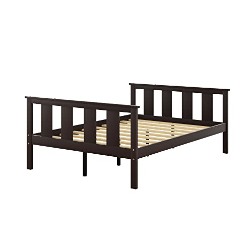 Citylight Full Size Bed Frame With Headboard And Footboard, Classic Wood Full Platform Bed With Wooden Slat Support For Boys, Girls,No Box Spring Needed (Full,Espresso) #TOP4
