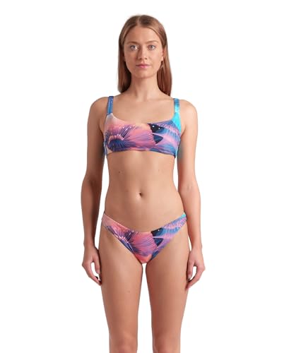 ARENA Water Prints Bikini de Tirantes Mujer, Traje de Baño en Tejido Elástico Reciclado de Secado Rápido, Bikini para Playa y Piscina con Copas Extraíbles y Top con Lazos