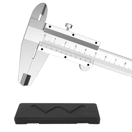Janety Hochpräziser Analoger Messschieber 150 mm Präzisionsmessschieber mit Feststellschraube 0 02 mm / 0 001 Zoll Genauigkeit Messschieber Analog für häusliche und industrielle Messungen