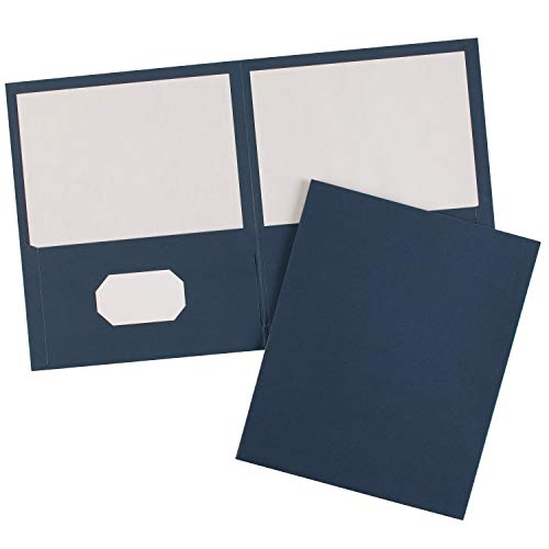 Avery Two Pocket Folders, Holds Up To 40 Sheets, Business Card Slot, Case Pack Of Dark Blue 125 Folders (47985) #TOP6