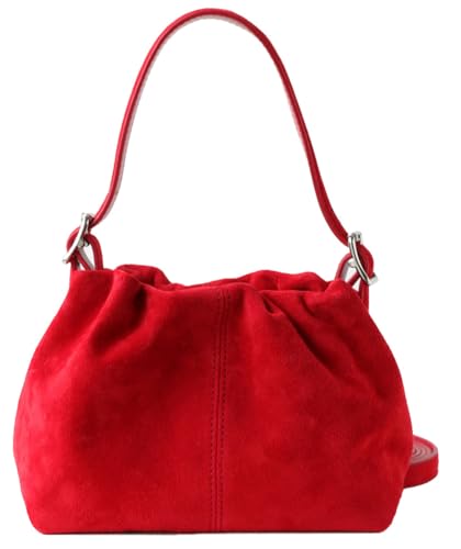 Suede Handbags for Women Vintage Suede Purse Small Top Handle Clutch Purse Underarm Hobo Bag Chic Shoulder Satchel Everyday