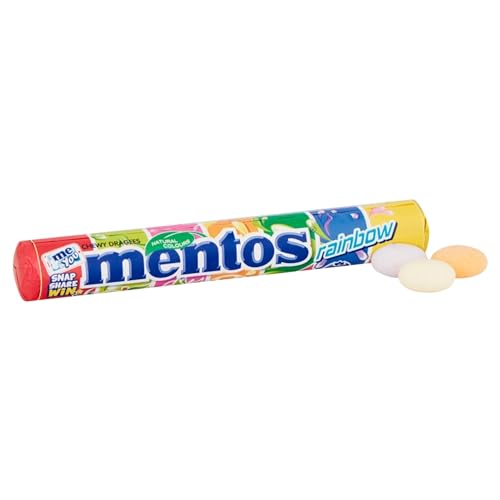 Mentos Rainbow Soft Chews, Fruity Sweets With Natural Colours, Suitable for Vegetarians - 40 Rolls