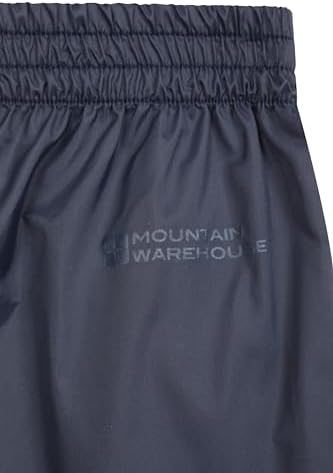Mountain Warehouse Pakka Kids Waterproof Rain Pants - Splash Pants, Overtrousers, Boys & Girls Navy Kids 7-8 Yrs (116-128 cm) — view 6