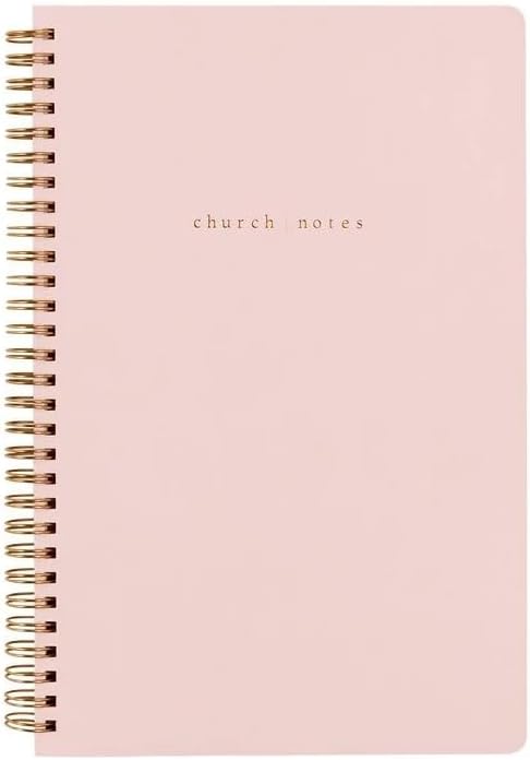 Bible Journal, Sermon Notes Notebook, Bible Study Notebook, Christian Journals for Women (Blush Pink)