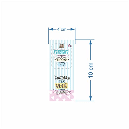 Cartela Etiquetas de Adesivo para Embalagem Gratidão Ter Você Como Cliente