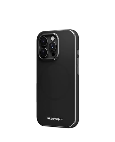 Image of DailyObjects Polycarbonate Enamel Bumper Magsafe Case for iPhone 14 Pro Max Compatible with Mag-Safe Wireless Charging | Black Hybrid Magnetic Back Cover