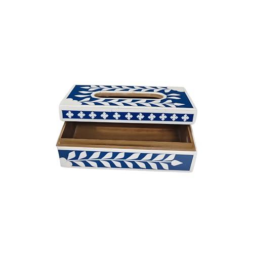 The Handicraft HomeStylish Resin Inlay Tissue Box | Luxury Rectangular