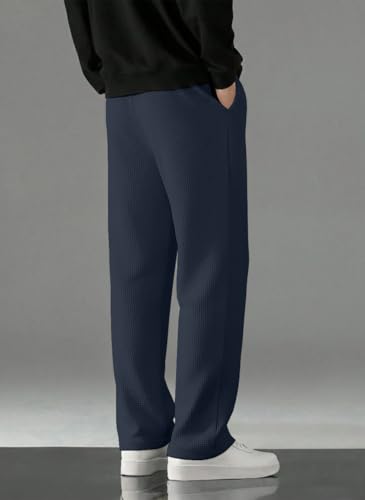 Image of TAGAS Men's Textured Straight Fit Trouser | Premium Stretch Fabric | Comfortable Regular Fit | Casual & Formal Wear Pant for Men