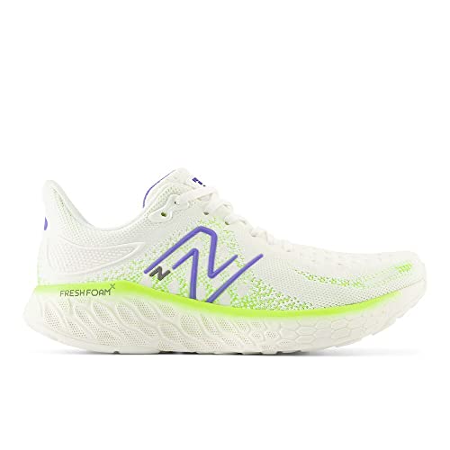 New Balance New Balance Women's Fresh Foam X 1080 V12 Running Shoe, Sea Salt/Electric Indigo, 5 W