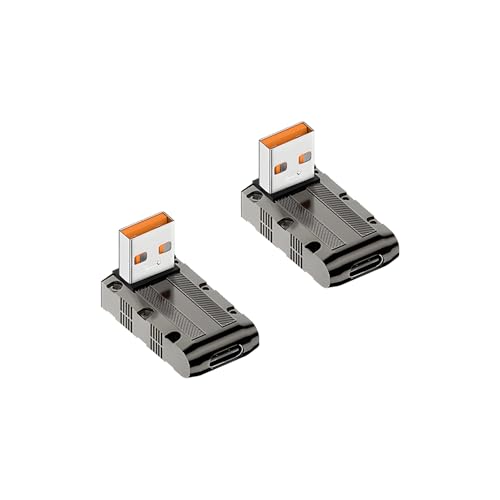 ���{�̒������ MSL FORCE USB-A to Type-C �ϊ��A�_�v�^�[ 10Gbps�����]�� 120W���}���[�d�Ή� ���ϋv�A���~������ USB3.1 Gen2 �f�[�^�]�� �A�_�v�^ �v���O���v���C GS (E�^�C�v, �Q�Z�b�g)