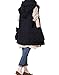 Mordenmiss Women's Sleeveless Coat Vest Hoodie Waistcoat Anoraks with Big Pockets Style 1 M Black
