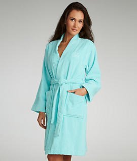 Lauren Ralph Lauren Greenwich Woven Terry Robe White Md (Us 8-10) #TOP1