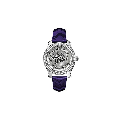 Marc Ecko Orologio Donna E10038M3, Al Quarzo, Cassa In Acciaio Argento, Cinturino In Pelle Vitello Verde, 5 ATM