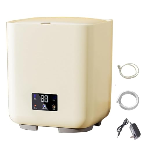 HGTRH Minilavadoras Portatiles, Mini Lavadora Ropa Interior con 4 Modos de Centrifugado para Apartamentos, Residencias Universitarias, Autocaravanas Y Viajes Offwhite