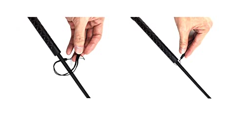 Azatemgo Leder Peitschen 45 cm Reitgerte mit Griff und Aufhängeseil