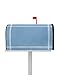 Magnetic Mailbox Cover Solid Color Dusty Blue Standard Size Removable Post Letter Box Cover Waterproof Garden Yard Outdoor Decoration