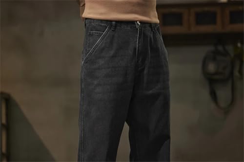 Men Harem Loose Fit Denim Trousers Baggy Pants Mens Oversized Black Jeans2