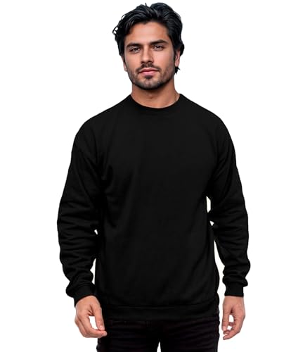 Moletom Masculino Feminino Liso Sem Capuz Gola Redonda Macio e Flanelado Unissex (BR, Alfa, G, Regul