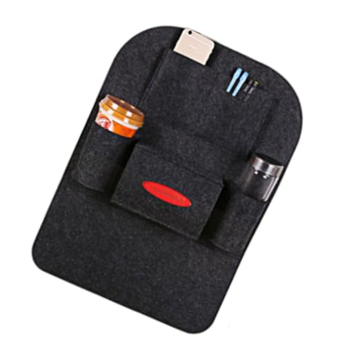 CHILDWEET Organizador De Asiento De Coche Para De Almacenamiento Bolsa De Almacenaje Multifuncional Para Protector De Respaldo De Asiento Color Negro