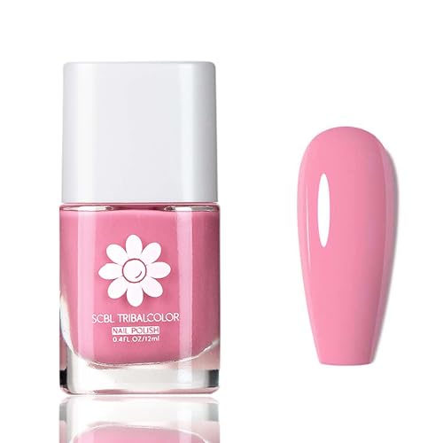 Pure Pink Quick Dry Nail Varnish - Summer Coloured, Long Lasting, Chip Resistant, Air Dry, No UV Lamp Required - DIY Manicure Nail Art