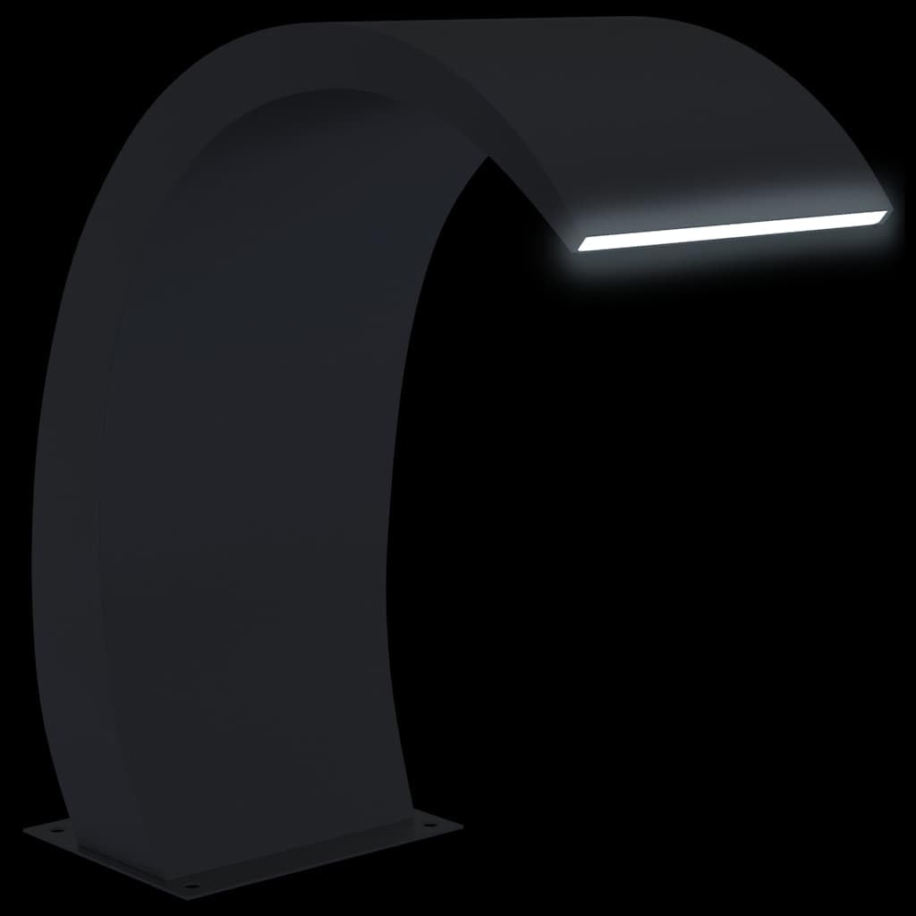 Fuente de Piscina con LED de Acero Inoxidable 304 22x60x70 cm