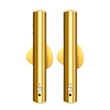 HWAWFSD Motion Sensor Night Light, Cordless Battery Powered Magnetic Wall Light, Adjustable 3 Mode Lighting, 2 only Mounted, Corridor Staircase Sensor Night Light (2 pcs-Gold)