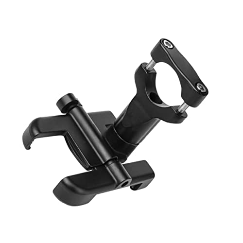 Porta Cellulare Manubrio Bici in Lega Alluminio Regolabile Rotante Resistente alla Supporto per Smartphone Nero
