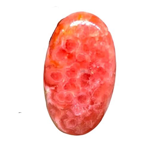 Rhodochrosite naturelle cabochon 38x17x5mm pour création de bijoux DIY